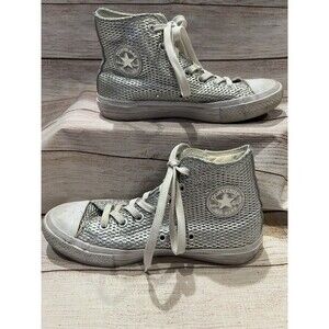 Women’s Chuck Taylor II All Star High Perforated Metallic Silver, Size Women's 6